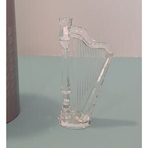 Swarovski 7477 Crystal Harp Figurine Musical Instrument With Box